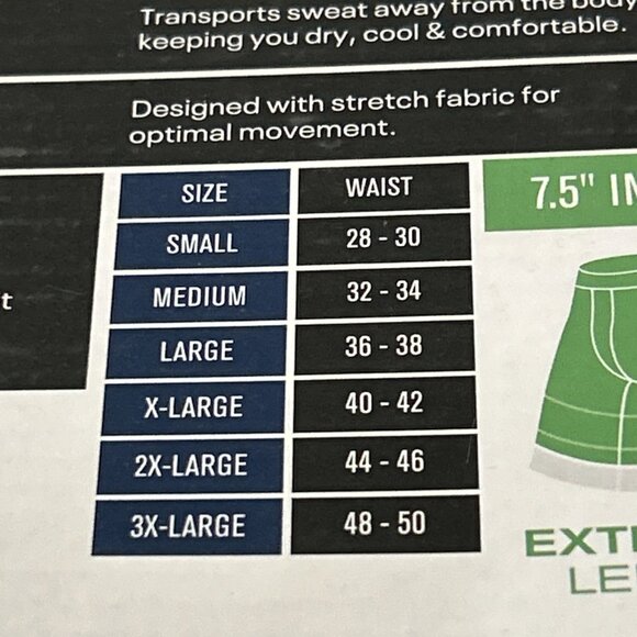 Reebok Men’s 3 Pack X-Large Performance Mid Length Boxer Brief - Gray Red Blue - Picture 3 of 3